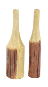 Set of 2 Wood Vases